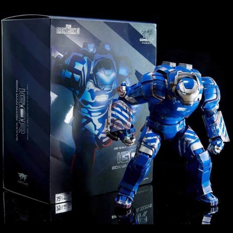 Originale Comicave Iron Man Entor Mk38 Lega Di Metallo Mk40 Mk25 Mk26 Mk33 Mk42 Mk43 1/12 Led Marvel Legends Modello Figura Giocattolo Di Compleanno
