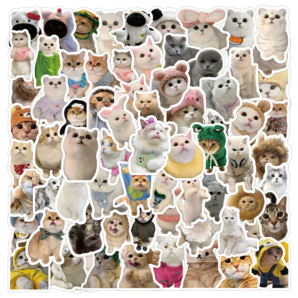 200Pcs 애완 동물 강아지 고양이 휴일 파티 스티커 휴대 전화 컵 노트북 스케이트 보드 귀여운 애완 동물 스티커 장난감