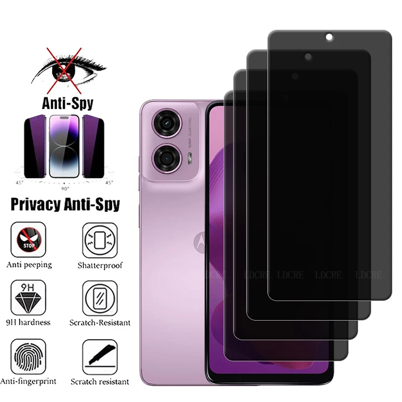 4-Pack Privacy Tempered Glass Screen Protector with 9H Hardness for Enhanced Screen Protection