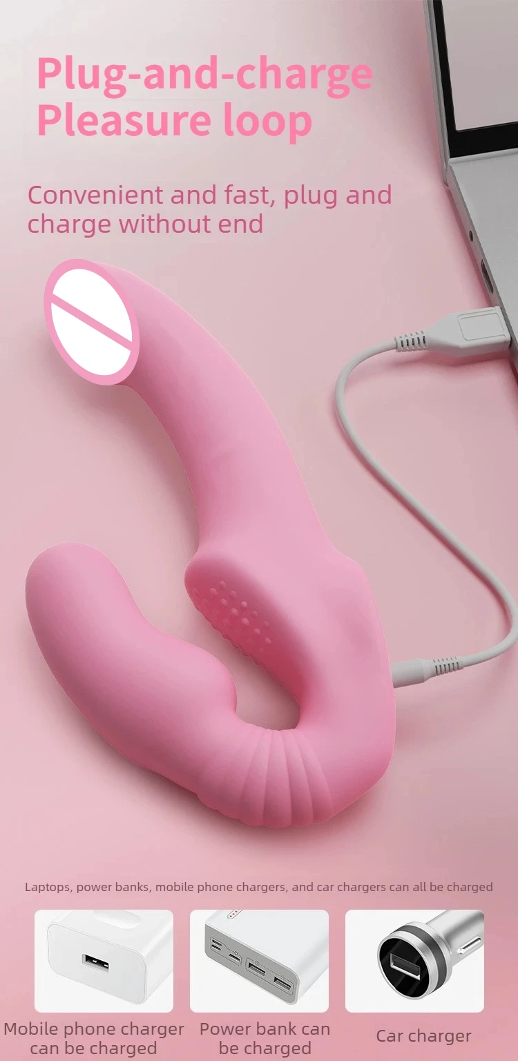 Strapless strap-on dildo vibrator met afstandsbediening dames_voghion.com