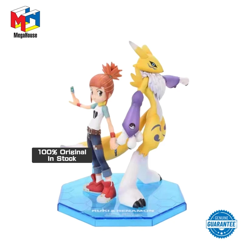 

Genuine Original Megahouse Gem 13CM Digimon Adventure Anime Renamon Makino Ruki Action Figure Toy Model Ornaments Decor Gift