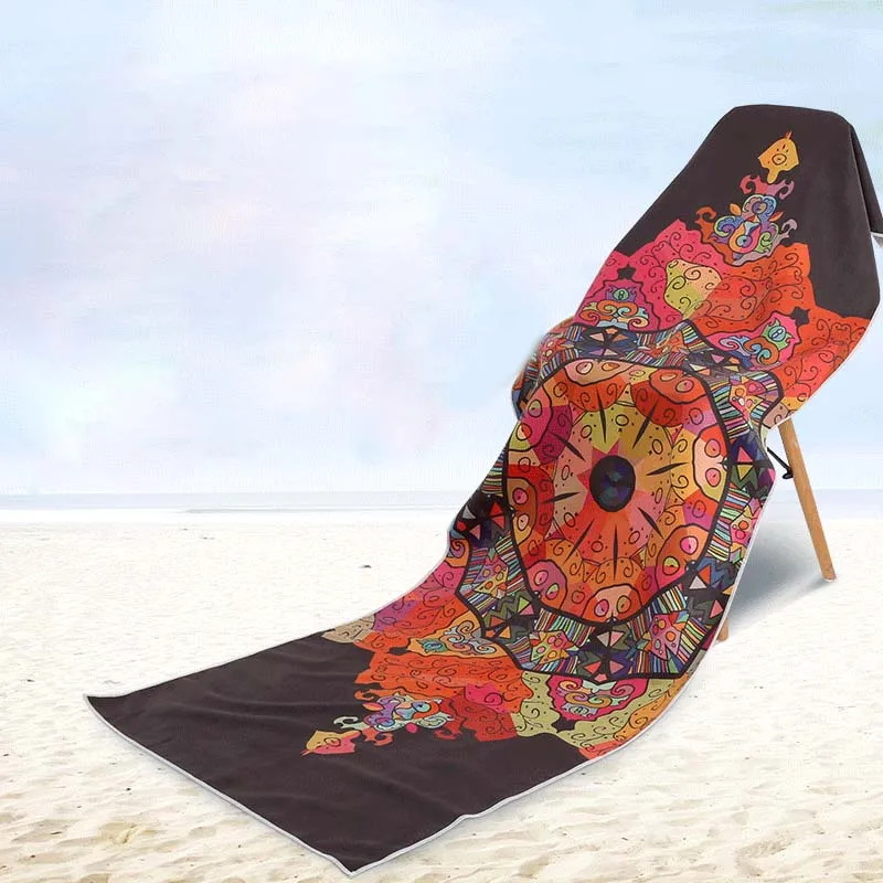 Hot Yoga Mat Towel 185*61cm Printed Yoga Towel Non slip Fitness Workout Mat Cover For Pilates Gym Blankets
