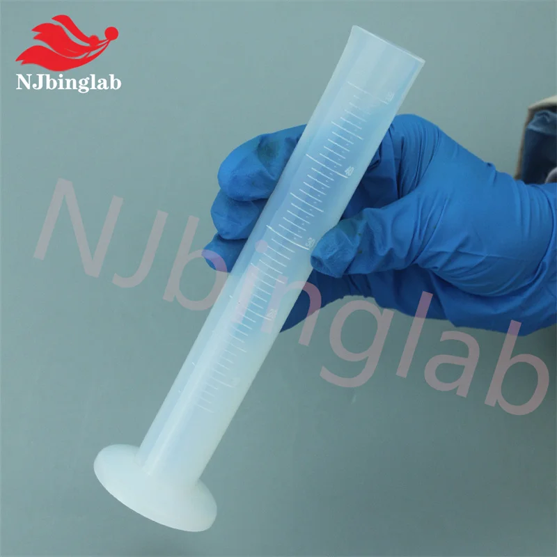NJbinglab Graduated PFA 50ml Measuring Cylinder Low Dissolution and Precipitation for Trace Elemental Analysis