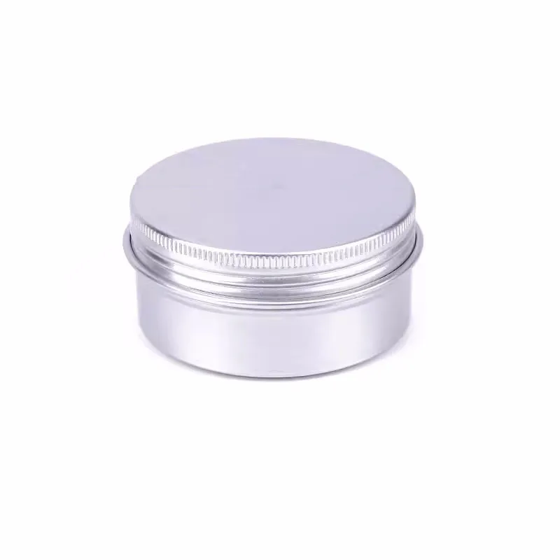 50PCs*80g Aluminum Jar with Screw Cap Empty Cosmetic Container Cream Sample Tins 80ml Lip Balm Small Metal Pot Nail Art Cans 24pcs 50g metal aluminum round tin cans box 50ml silver empty cosmetic cream jar pot case screw thread lid lip balm container