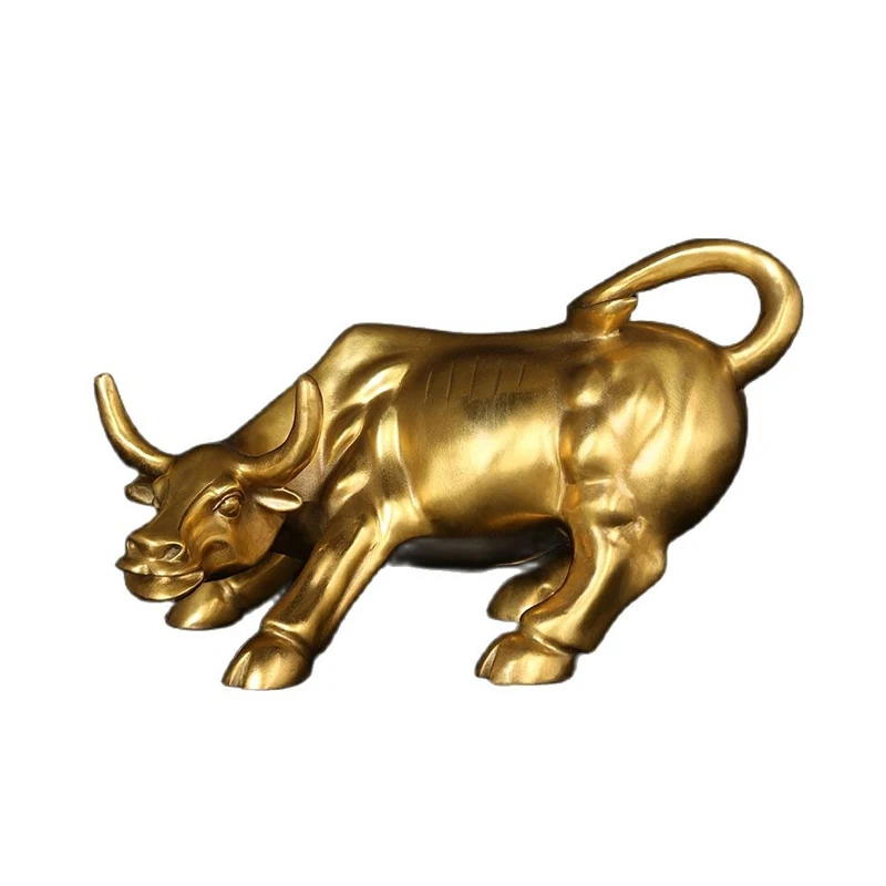 

Wall Street Copper Bull Decoration Pure Copper Lucky Fortune Office Desktop Decoration