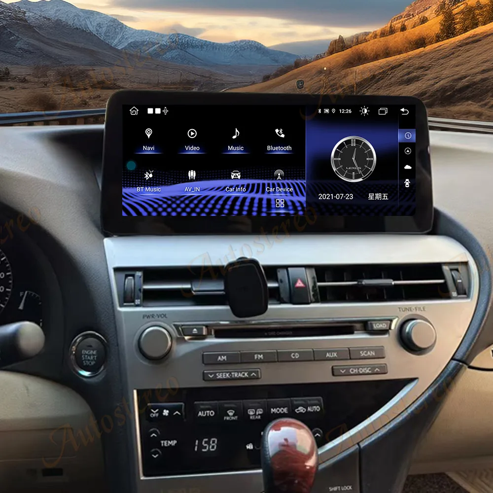 12.3 Carplay For Lexus RX270 RX450H RX 2009-2015 Android 14 Car Multimedia Playe