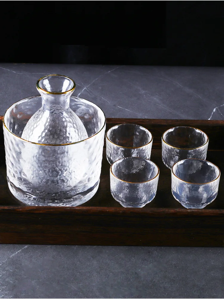 Service 6 Verres À Saké Émail Craquelé Type Asiatique Lhôpital 01420
