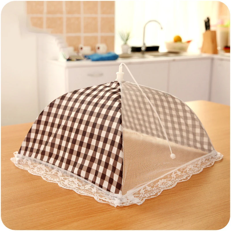 Portable Food Cover Umbrella -Up Mesh Screen Food Cover Net Tent Breathable Folded Dome Anti Fly Mosquito Umbrella