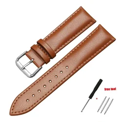 Elegant Leather Watch Band - Soft Replacement Strap for Men & Women Wristwear (Light Brown)