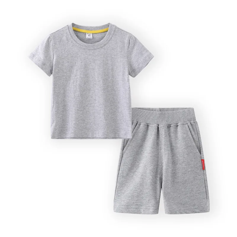 

ZWY1567 New summer children's set Kids Cotton T-Shirt Boys and girls Shorts cartoon clothing cute casual suit for kids clothes