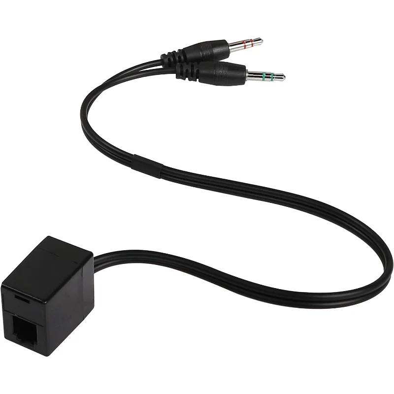 EMagTech 2 Pezzi Y Splitter RJ9 4P4C - Adattatore Per Cuffie Telefoniche, 50cm Nero - Foto 4