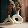 Nordic Matte Ceramic Vase for Pampas Grass Dried Flower Home Decor Zen Living Room Office Desktop Table Bathroom Decoration Gift 1