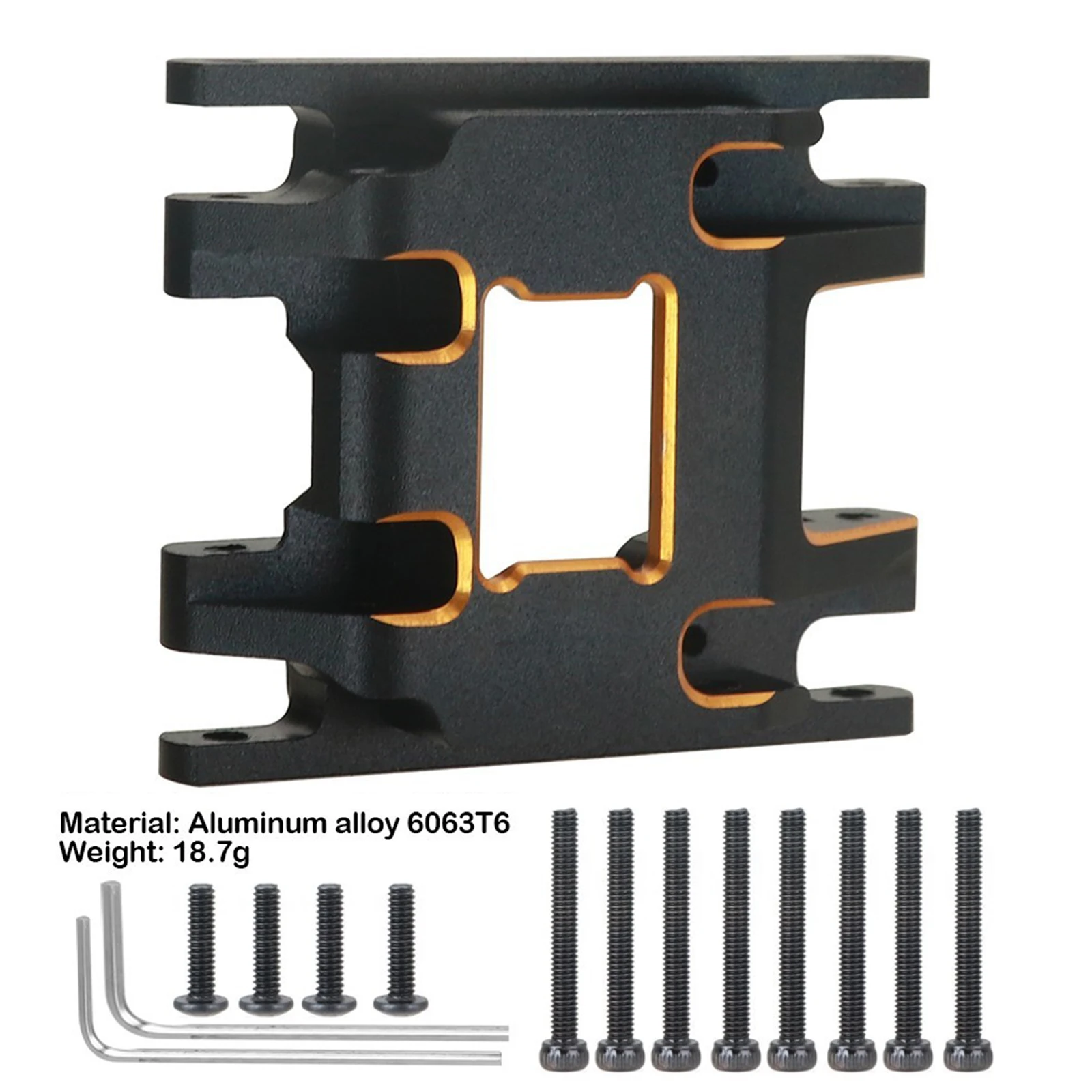 

RCTOYFUN 16g CNC Aliuminum Skid Plate Transmission Mount for 1/18 RC Crawler Car TRX4M Upgrade Parts (4M-07)