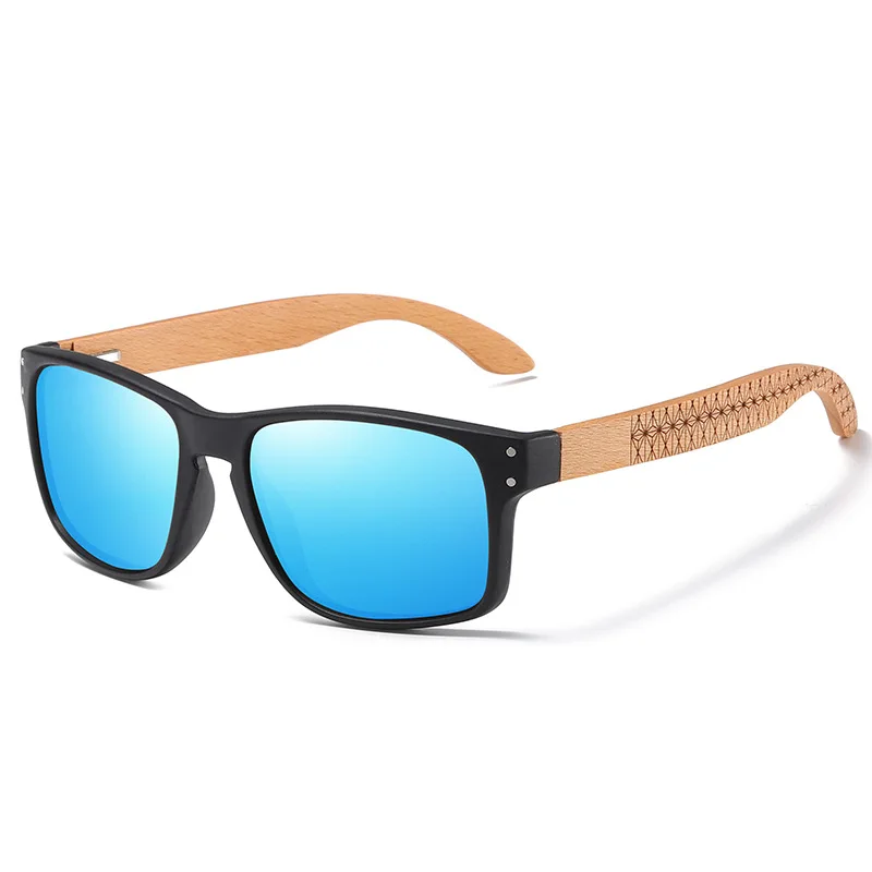 Midnite Star Brand Design Beech Wood Handmade Sunglasses Men Women Polarized Driving Sun Glasses UV400 Mirror Male Eyewear