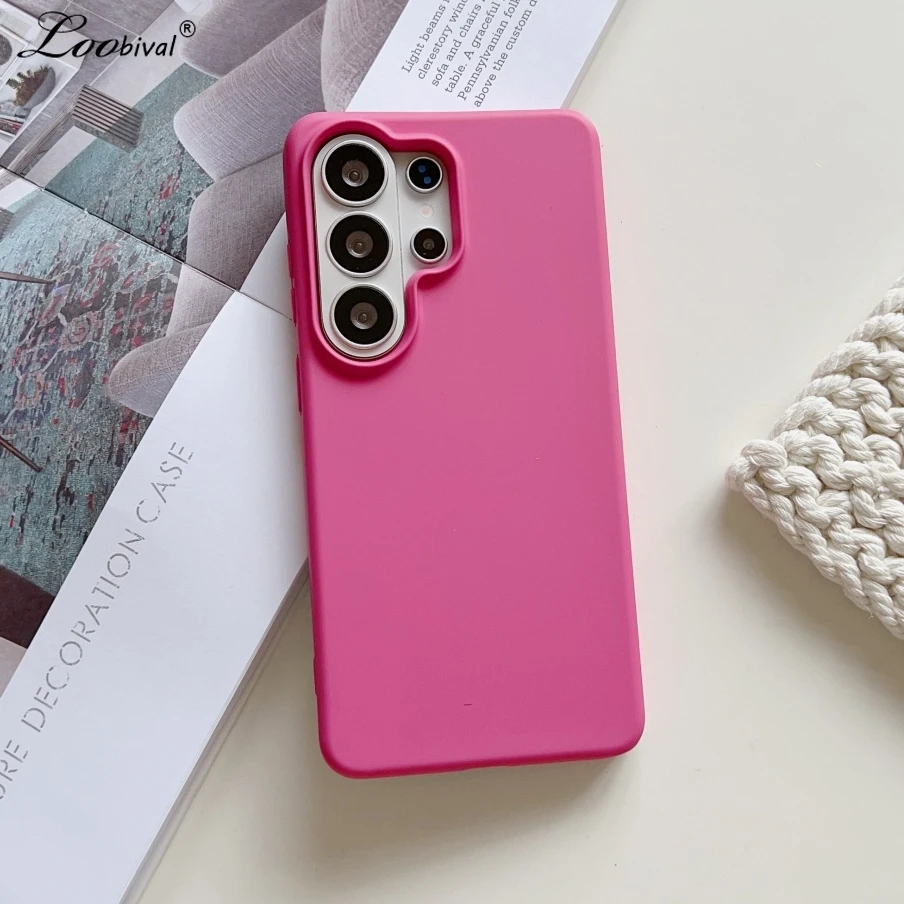 Matte Liquid Silicone Slim Shockproof Case - Candy Solid Color Cover