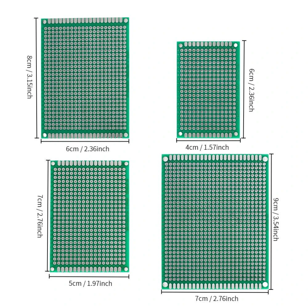 4x6cm 5x7cm 6x8cm 7x9cm *2 pcs = 8 pcs,Double sided PCB circuit board copper plate  diy electronic  proto board double sided pcb 2 layer circuit board produce