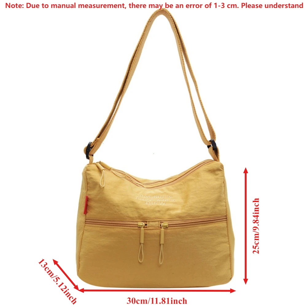 Japanese Xiaoqing New Lightweight Commuter Women's Crossbody Bag Large Capacity Nylon Cloth Adjustable Strap Shoulder Bag 2026