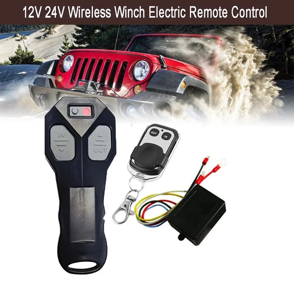 

10Set 12 24V Winch Remote Control 30m/98ft Wireless Winch Universal Switch Remote Control Kit for Car Jeep SUV Automatic Winch