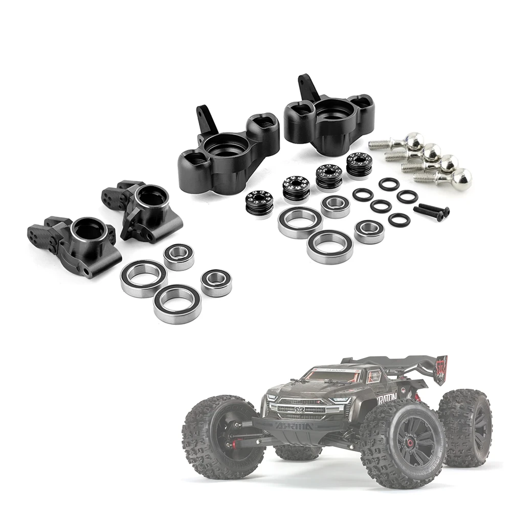 1/8 Arrma KRATON 아웃캐스트 BLX 6S V5 RC카 업그레이드 부품 액세서리, 2개의 자스민용 메탈 프론트 스티어링 너클 리어 허브 캐리어