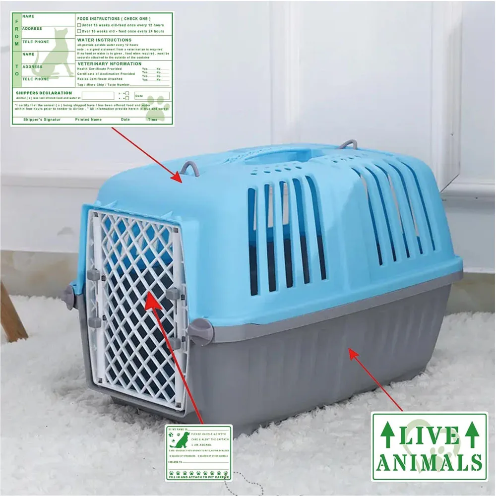 Live Animals Arrow Sticker for Airline Cargo Crates Animal Shipping Handling Instruction 20Pcs