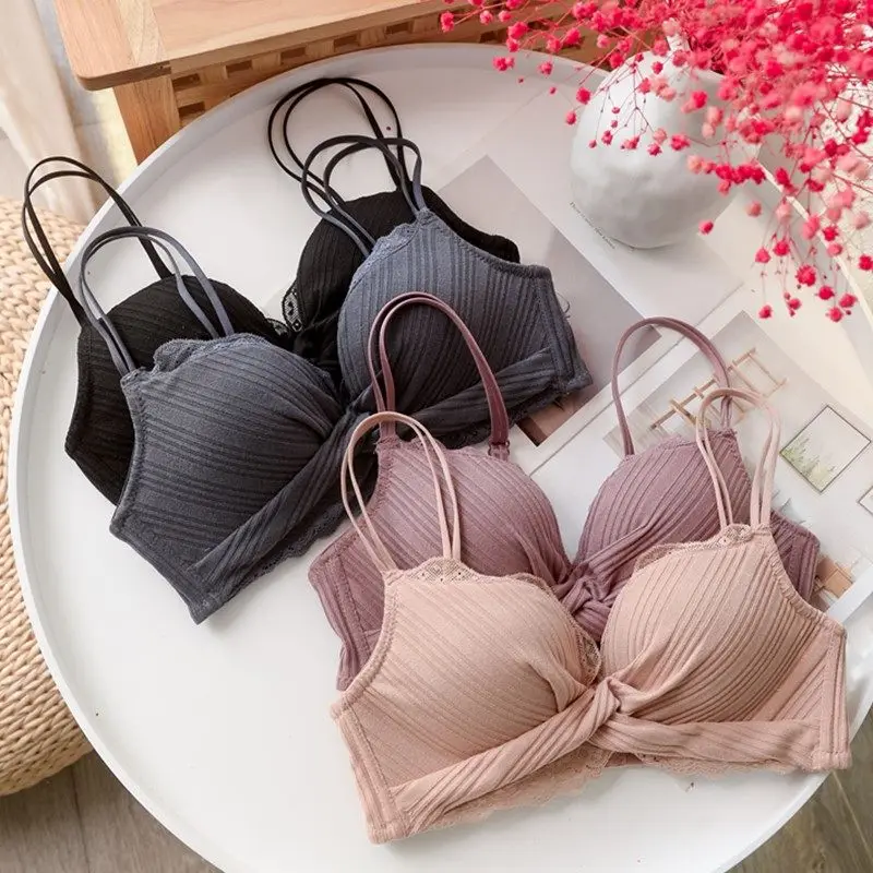 

Sexy Bra Fashion Wireless 3/4 Cup Women Bra Sexy Lace Lingerie Comfortable Push Up Bralette Female Intimates Brassiere