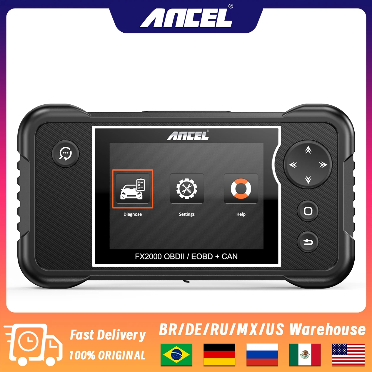 

ANCEL FX2000 OBD2 Professional Car Diagnostic Tools ABS SRS AT Airbag Transmissi on Engine Code Reader OBD2 Automotive Scanner