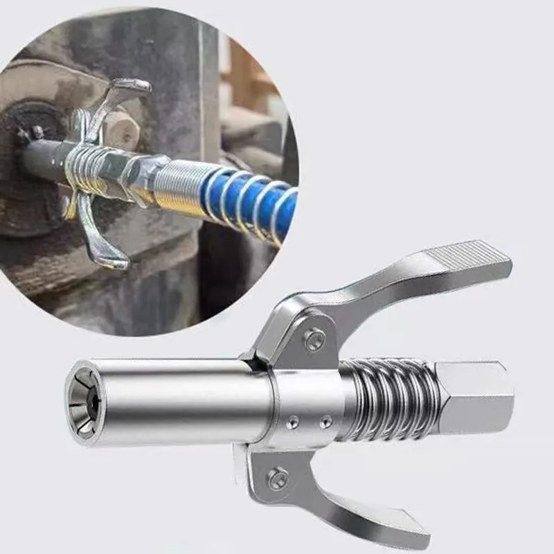 Hose Coupler Grease Gun Coupler 10000 PSI NPTI/8 Oil Pump Quick Release Grease Tip Tool Car Syringe Lubricant Nozzle for Repair