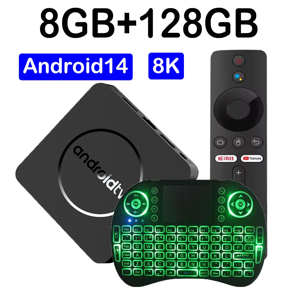 Caja de TV inteligente H96 MAX H313 Android 14 ATV con resolución 4K