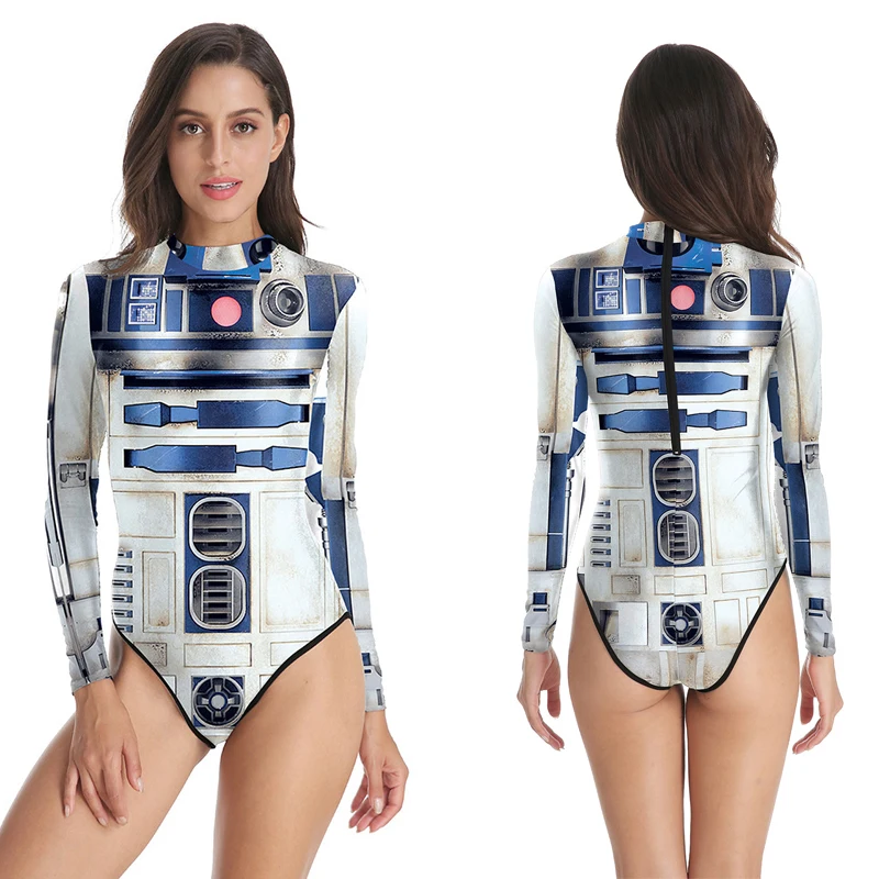 

Комбинезон женский с длинным рукавом и принтом, DWY7955