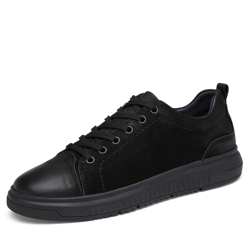 

Spring Men's shoes outdoor casual sneakers Fashion Oxford shoes Black flat shoes men leather original hiking shoes for men