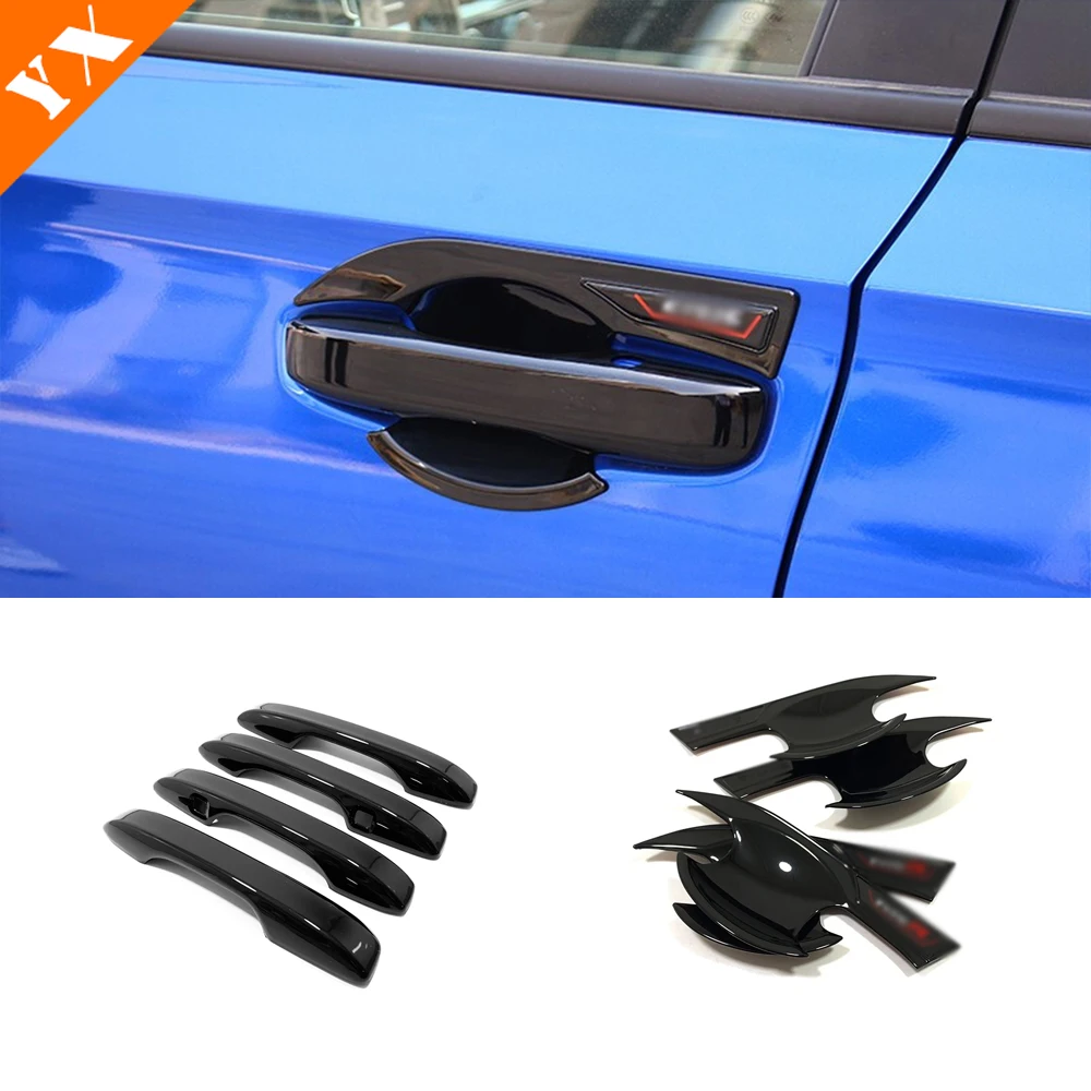 

For Honda 11th Gen Civic Carbon Black Chrome Trim Accessories 2022 2023 Car Side Door Handle Decoration Cover Garnish Shell