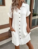 Robe rétro en coton et lin pour femme, col en V, manches longues, style artistique élégant, taille haute, disponible 3