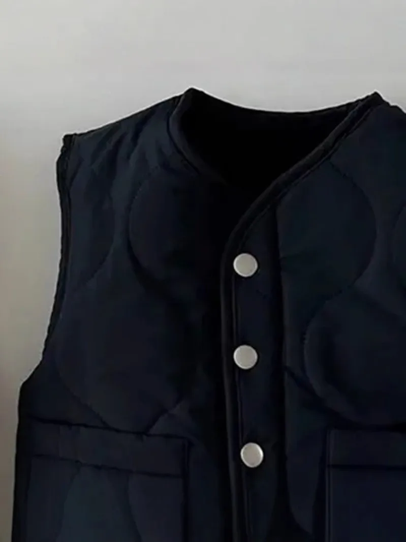 Outwear Clothes Autumn Winter Boys and Girls Color Coat Sleeveless Print Jacket Hooded Vest Cartoon Solid Kids Warm Vest