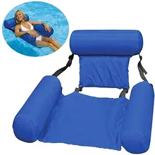 

PVC Inflatable Foldable Floating Row Swimming Pool Water Belt Net Hammock Air Mattress Beach Water Sports Lounge Chair