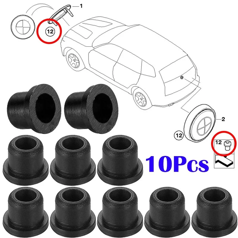 Juego De 2 Ojetes (ojales) Para Emblem Del Capó/maletero BMW - Referencia 51141807495, Compatible Con E36, E39, E46, E90, E91