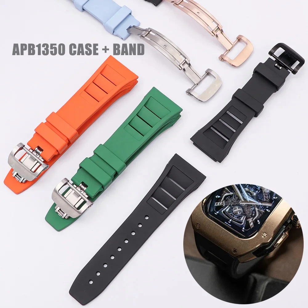 Kit de Modificação em para Apple Ver Sport Band Rubber Refit Mod Case Iver Ultra 49 mm se 44 mm 45 mm Aço Inoxidável