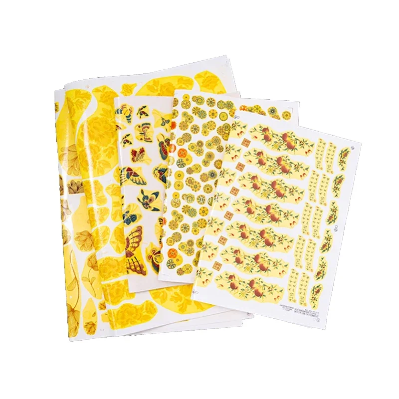 Medium Low Temperature Firing Ceramic Overglaze Colour Applique Paper DIY Pottery Handicrafts Decoration Baked Flowers Paper