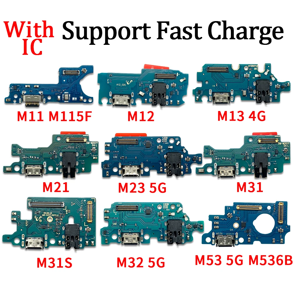 

For Samsung M11 M12 M13 M21 M22 M23 5G M31 M31S M32 M33 M53 USB Charger Port Jack Dock Connector Charging Board Flex Cable Micro