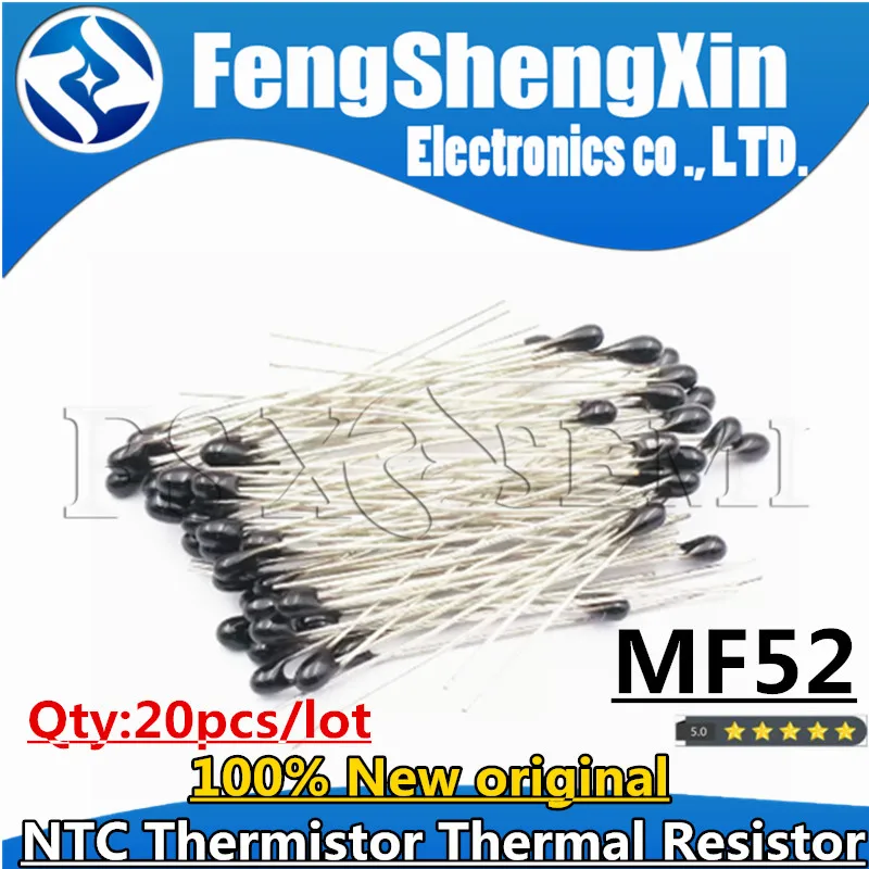 

20pcs/lot New MF52AT MF52 B 3950 K 3270K 3470K NTC Thermistor Thermal Resistor 5% 1K 2K 2.2K 3K 4.7K 5K 10K 20K 47K 50K 100K