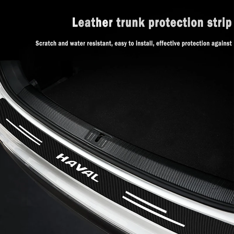 Car Rear Trunk Bumper Guard Carbon Fiber Anti Scratch Protector Stickers for Haval Great Wall H6