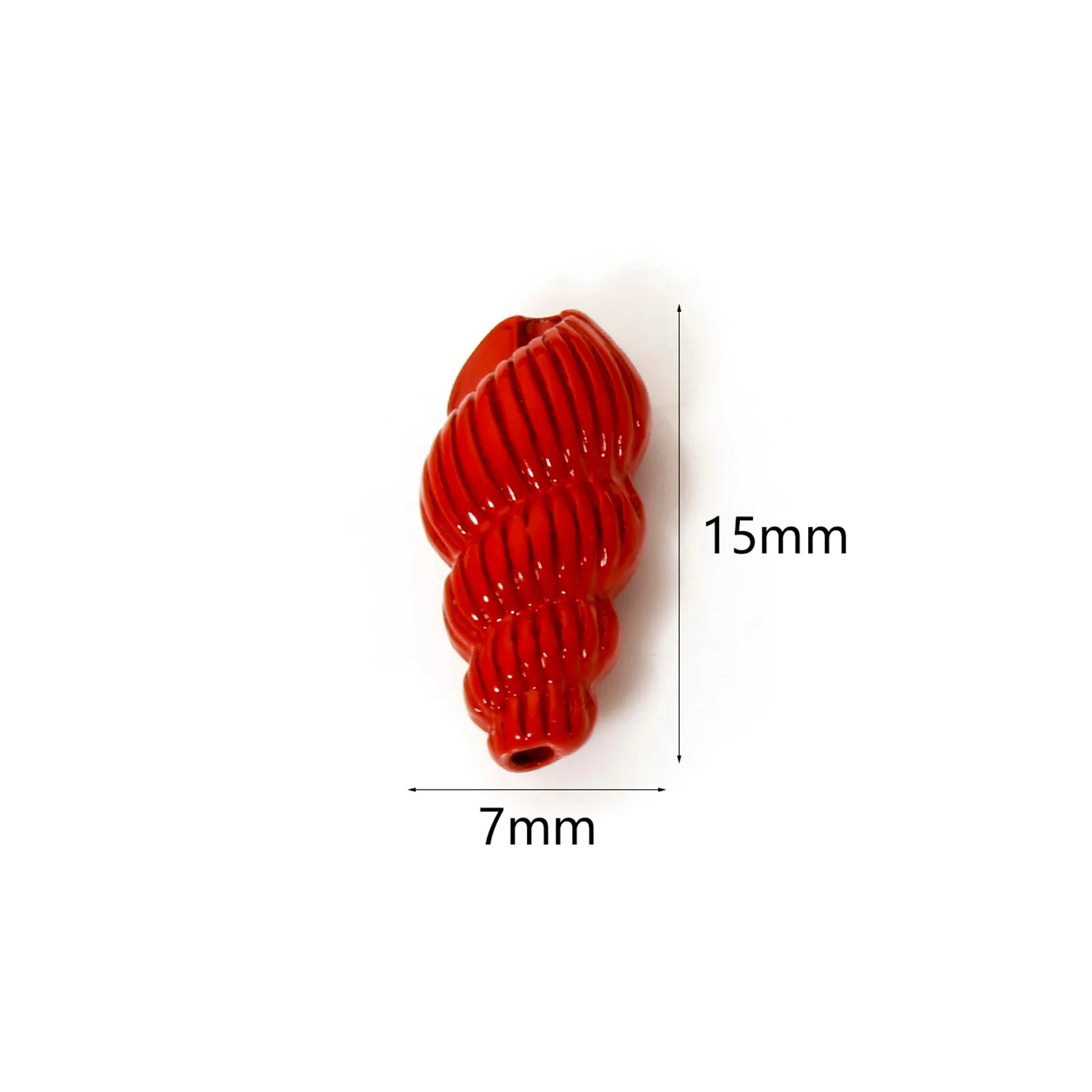 10 Stück Zinklegierung Ozean Schmuck Spacer Charms Rote Muschel Seepferdchen Muschel Emaille Anhänger für DIY Halskette Schmuckherstellung – Detail 8