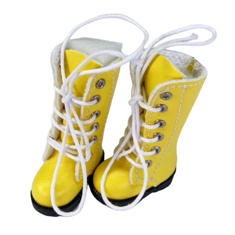 3.2cm Doll Boots for Blythe Doll Toy 1/8 Mini Leather Dolls Shoes for Blyth Azone BJD Casual Puppet Shoes Accessories doll accessories doll shoes