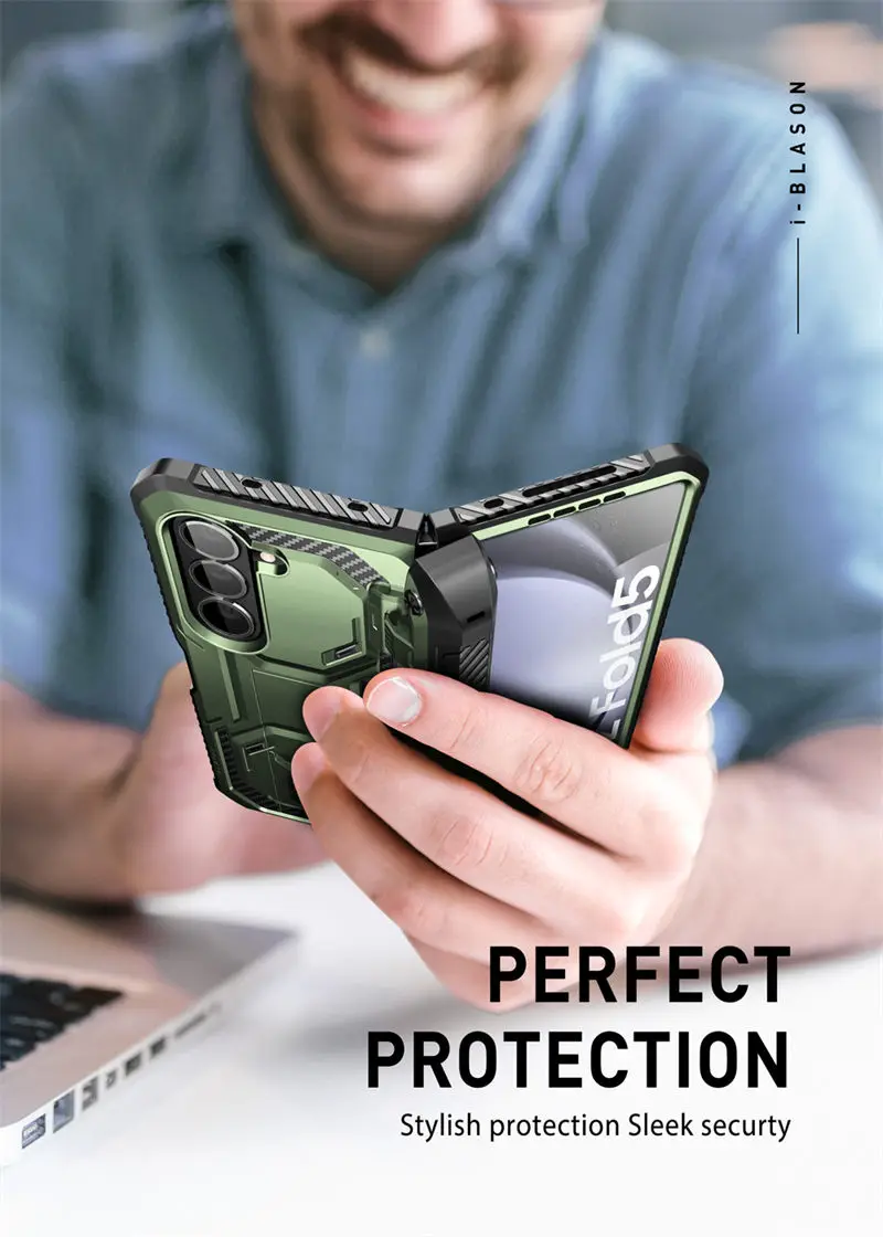I-BLASON For Samsung Galaxy Z Fold 5 Case 2023 Armorbox Full Body Heavy Duty Shock Reduction Case with Built-in Screen Protector