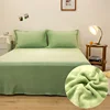 Luxury Crystal Velvet Sheet Flannel Flat Bed Sheet Set Single King Size Bedspread Cover Linen Sheets Warm Bedspread Coverlet 1