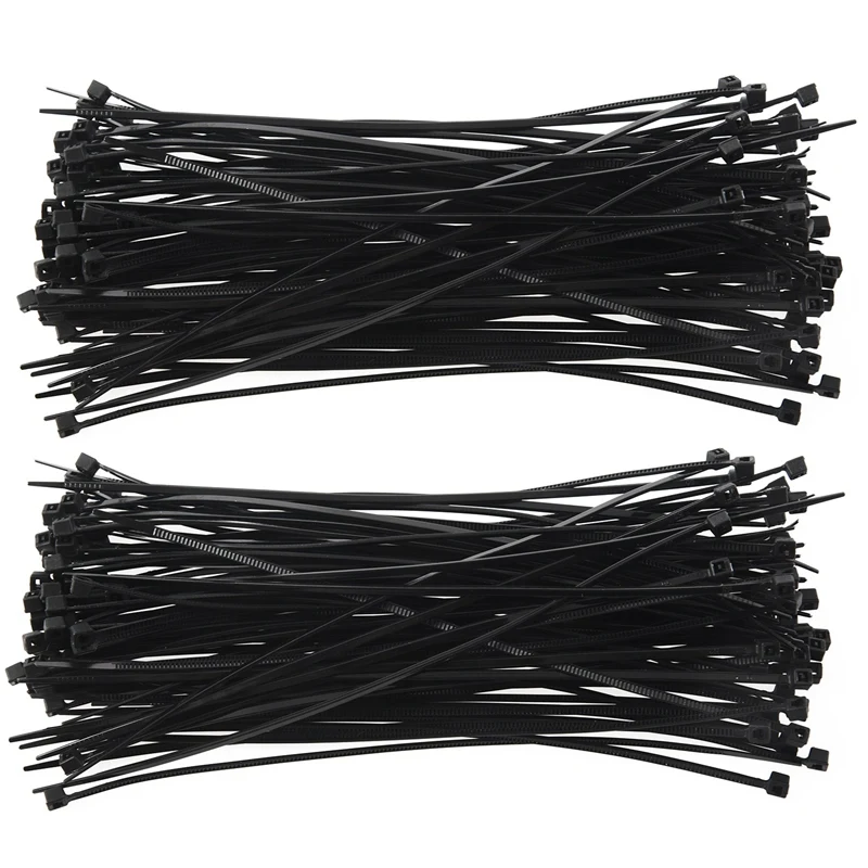 

200 Pcs 150 X 1.8Mm Electrical Cable Tie Wrap Nylon Fastening Black