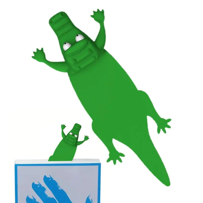 

3D Bookmarks For Kids 3D Shark Crocodile Shaped Wacky Bookmarks Funny Reading Gift Cartoon Christmas Bookmark For Student Teens