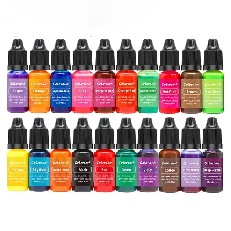 Description Picture 3 of item20 Colors Candle Dyes Pigment Aromatherapy Liquid Colorant Pigment DIY Candle Mold Soap Coloring Handmade Crafts Resin Pigment