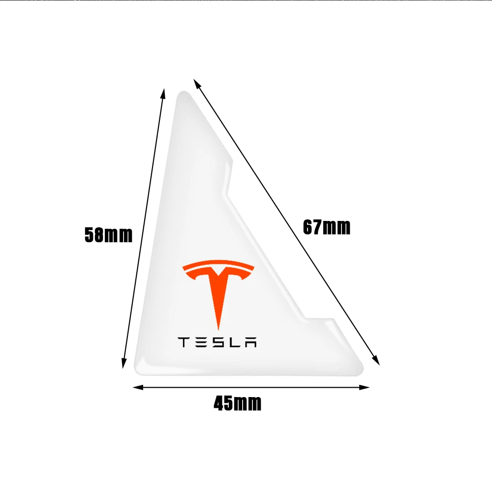 자동차 문짝 코너 충돌 방지 커버, 투명 실리콘 보호대 스크래치 방지 스티커, 테슬라용 문짝 보호 커버, 2 개