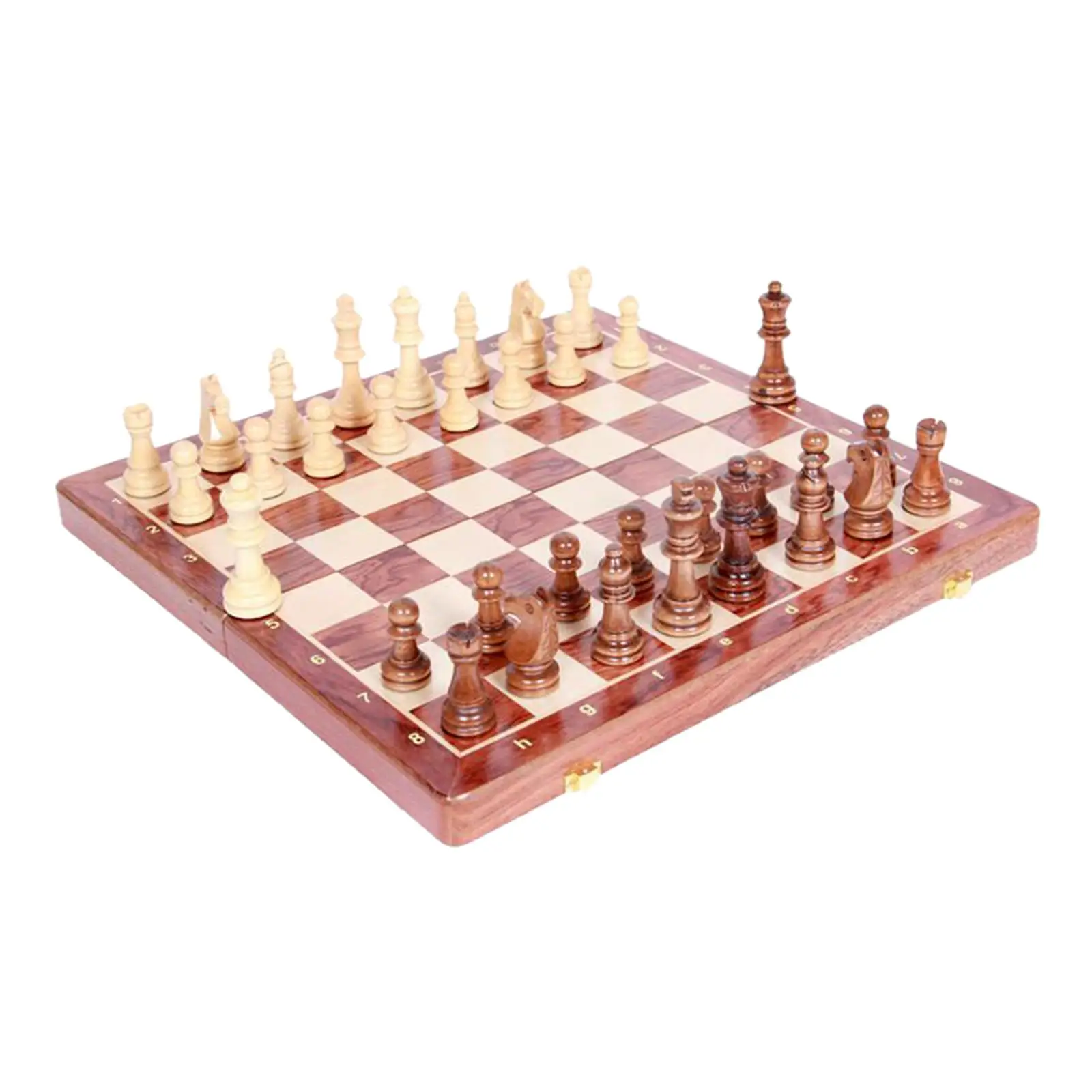  Wooden Chess Set - Handcrafted Chess Pieces - 15 Inch