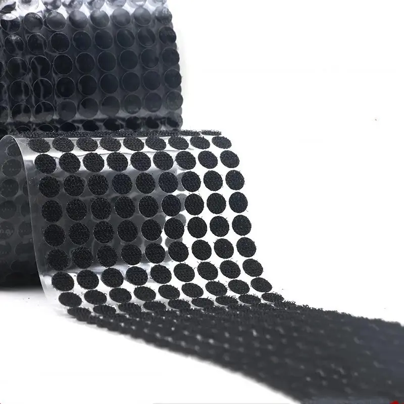 Black Self-Adhesive Hook and Loop Tape - 10mm